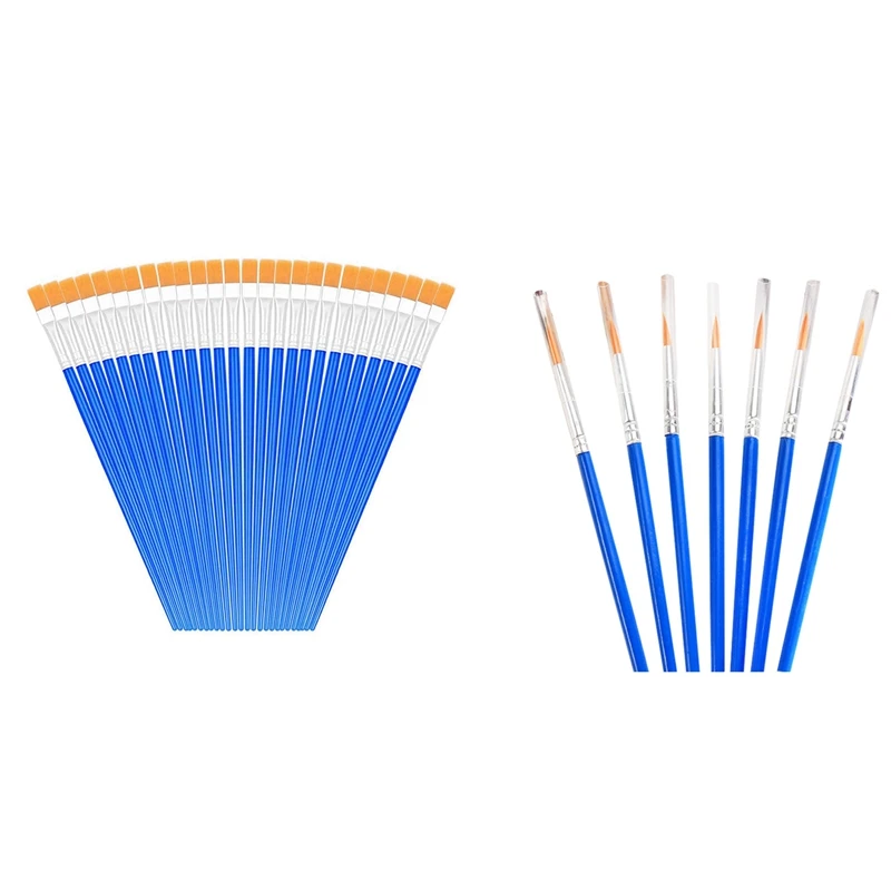 

100X Fine Hook Line Nylon Pen Paint Brush & Paint Brush 200Pcs Watercolor Small Paint Brushes Nylon Hair Artist Brushes