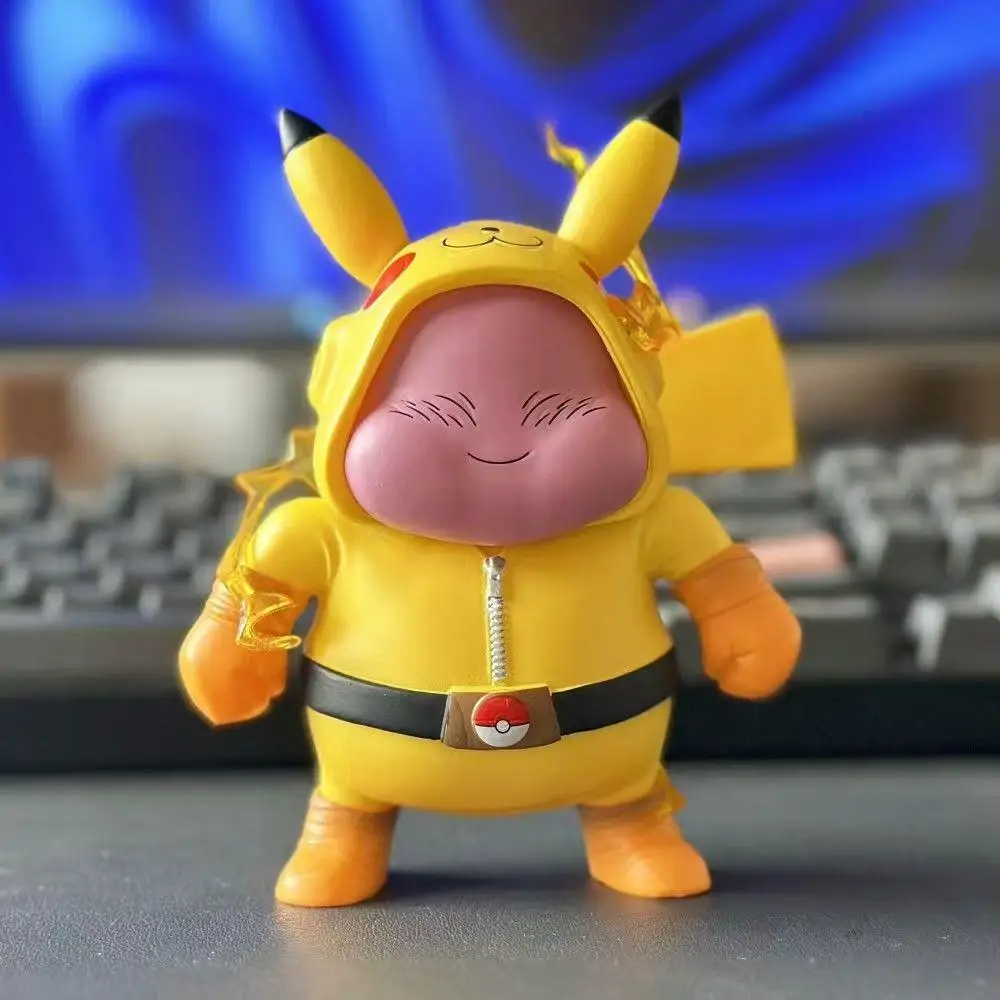 Фото 15 см горячая аниме Dragon Ball фигурка Majin Buu Cos Пикачу милая фигурка из ПВХ модель настольного автомобиля украшение для детей игрушки подарки №4