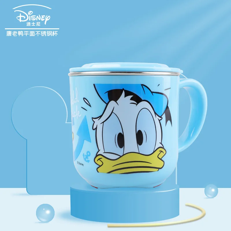 Disney Children Cute Cartoon Milk Cup 300ML Creative Drink Water Drinkware Juice Cup Mickey Stainless Steel Mugs