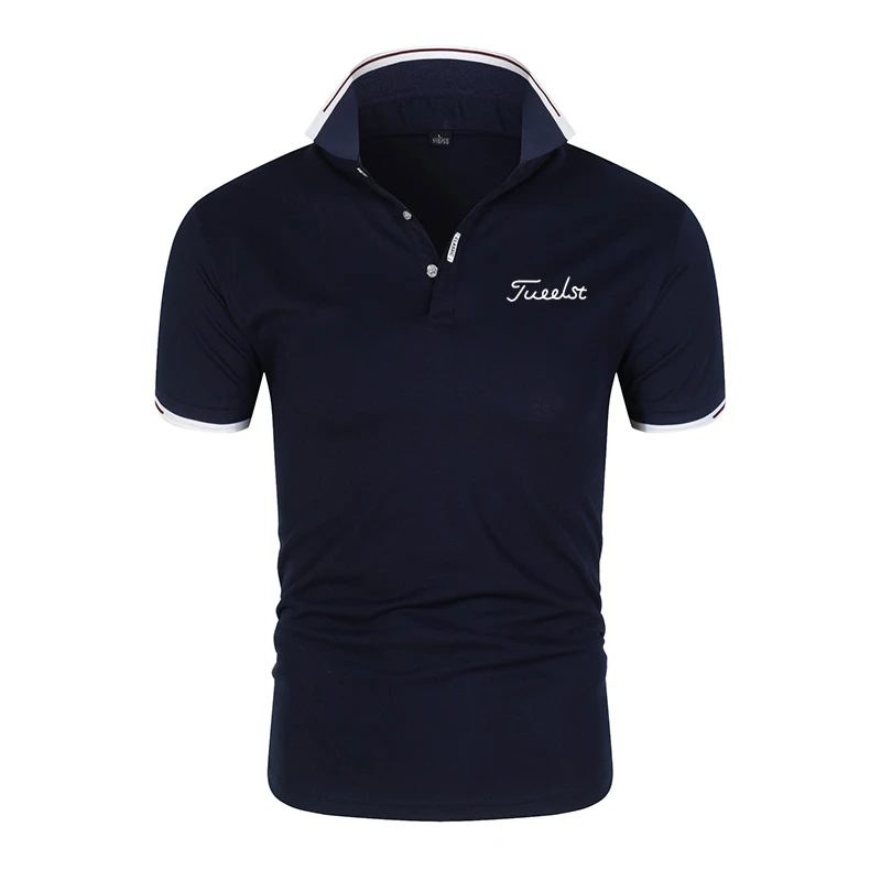 Summer Golf Shirts for Men Polos High-end Business Men Short Sleeve Top Casual Lapel Golf Clothing Breathable Men Polo Shirt