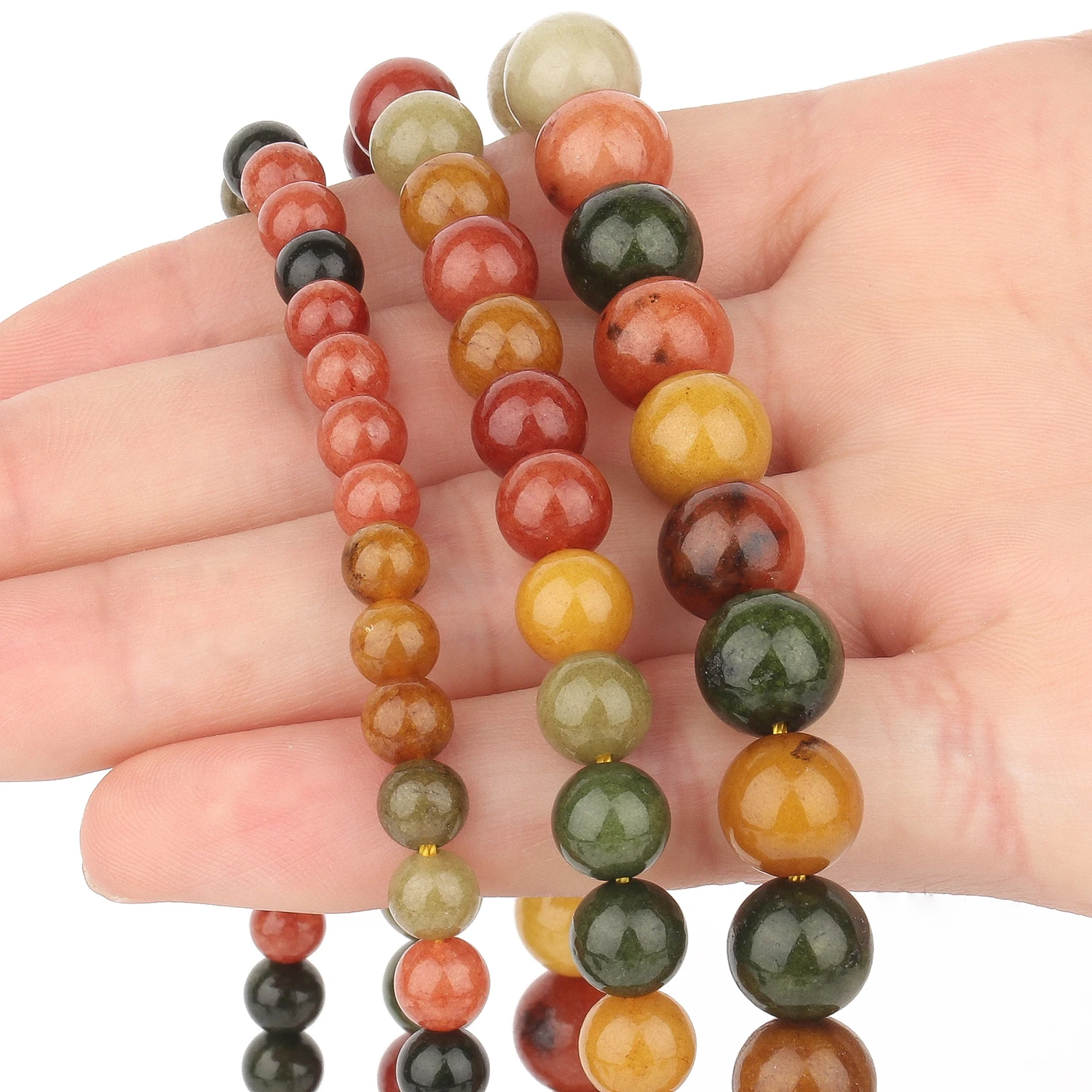 

Colorful Alashan Agate Beads Natural Stone Round Smooth Loose Alax Beads for Jewelry Making Supplier Necklace Bracelets 6/8/10mm