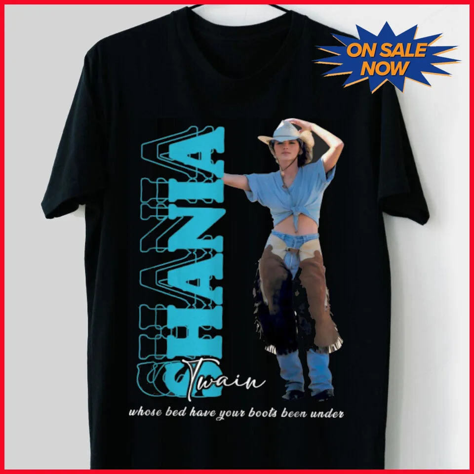 Музыкальная футболка Shania Twain черный хлопковый подарок для фанатов SPN42