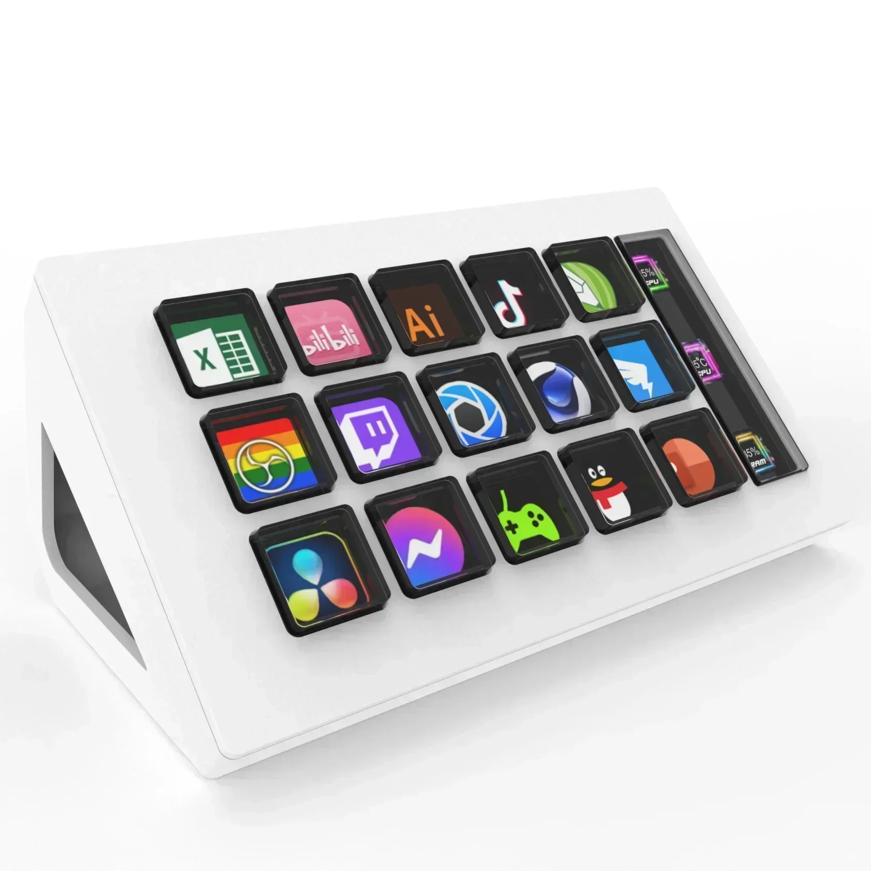 Фото Mirabox 293s Custom StreamDeck Mini: 15-клавишный визуальный ЖК-контроллер-клавиатура для Windows и MacOS, для прямых трансляций и создания контента №3