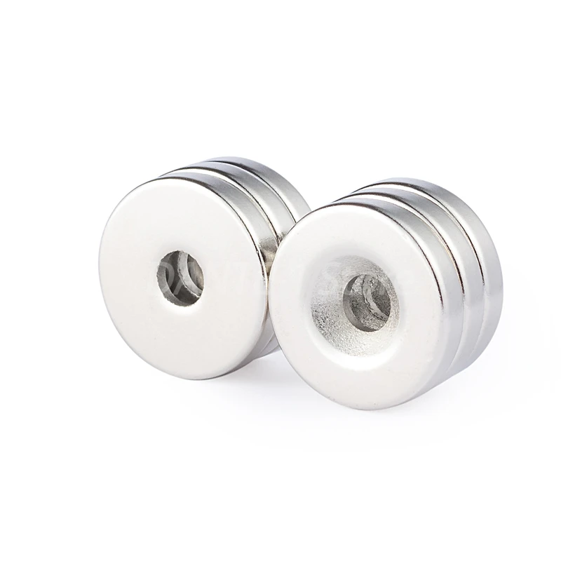 Круглый магнит с отверстием 20x4 отверстие 5 мм сильный NdFeB лист 20*4 маленький сталь