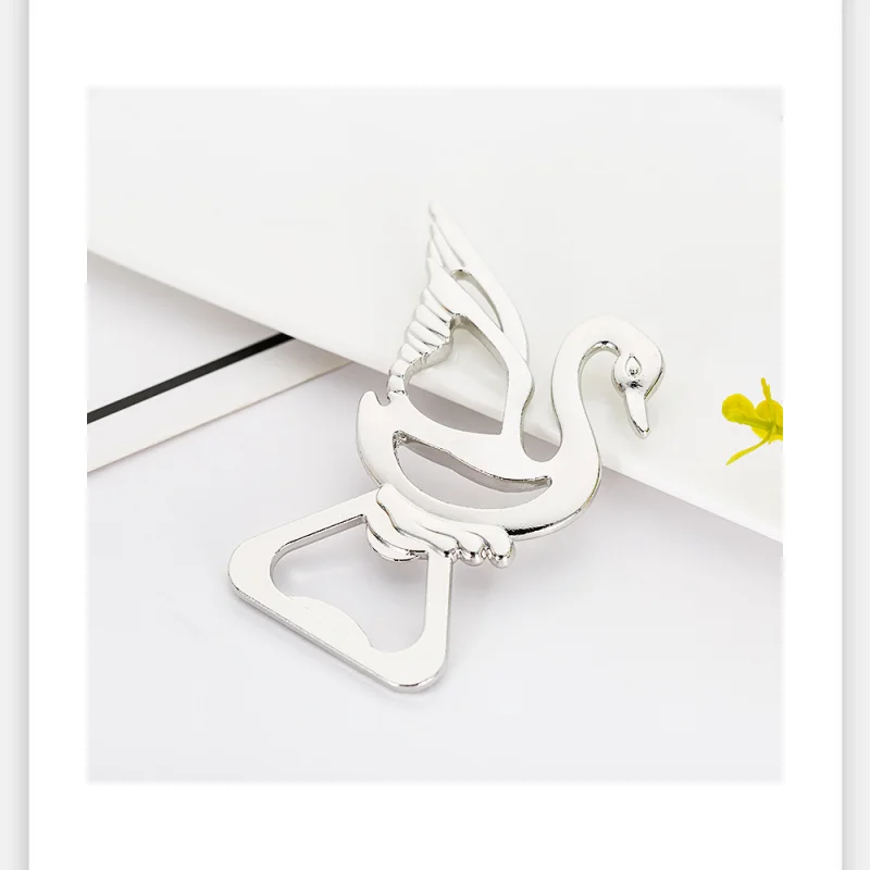 

100pcs Metal Swan Beer Bottle Opener Gift Box Package Creative Party Gifts Baby Shower Favors NO337