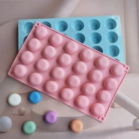 24 hole round shape cake silicone mold diy bread chocolate dessert brownies baking mould for jelly soap making tools