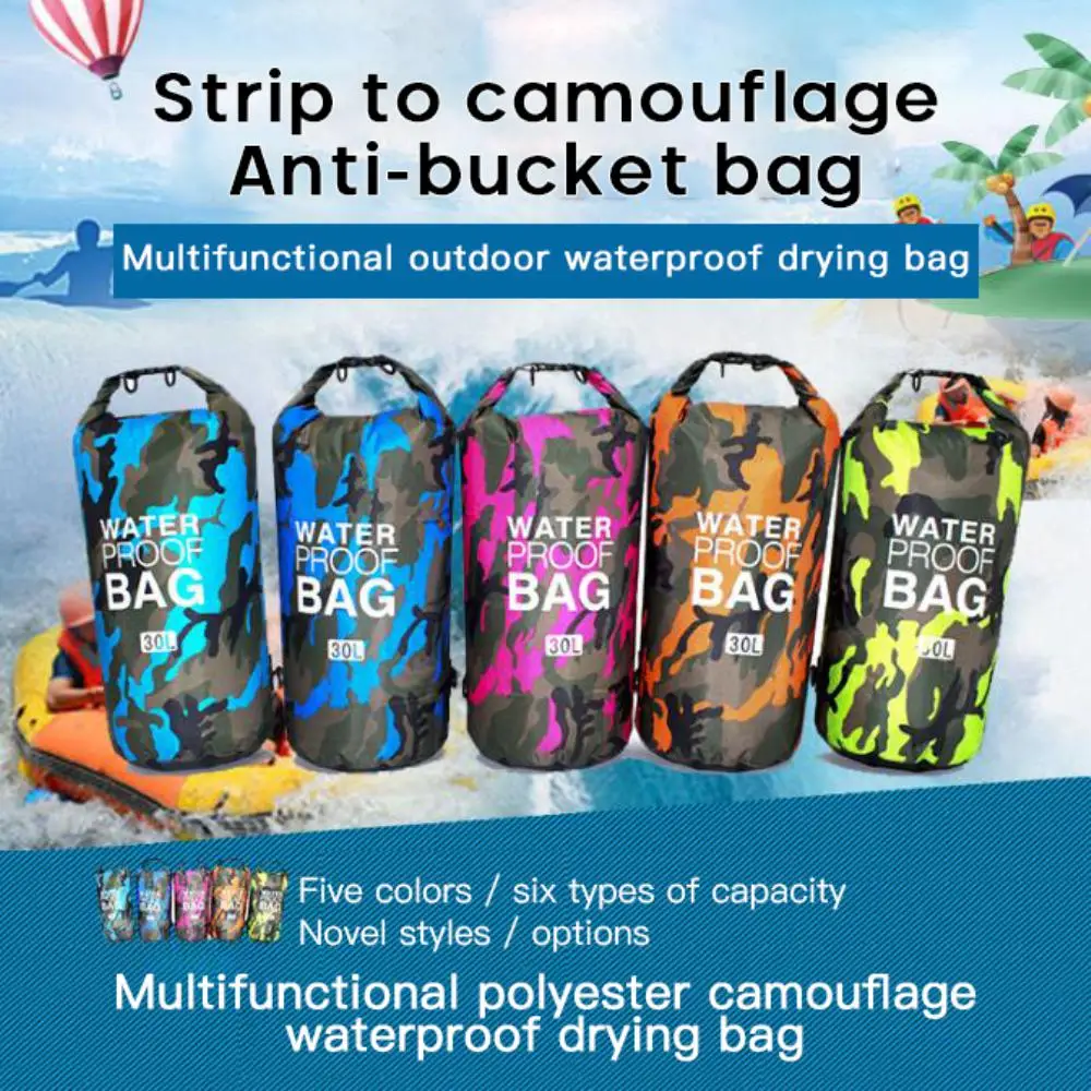 

Waterproof Swimming Bag Dry Sack Camouflage Colors Fishing Boating Kayaking Storage Drifting Rafting Bag 5L 10L 20L 30L