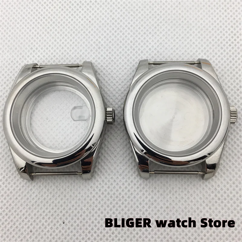 

BLIGER 36mm/39mm stainless steel polished case sapphire glass fit NH35 NH36 ETA2824 PT5000 Miyota8205 8215 DG2813 3804 movement