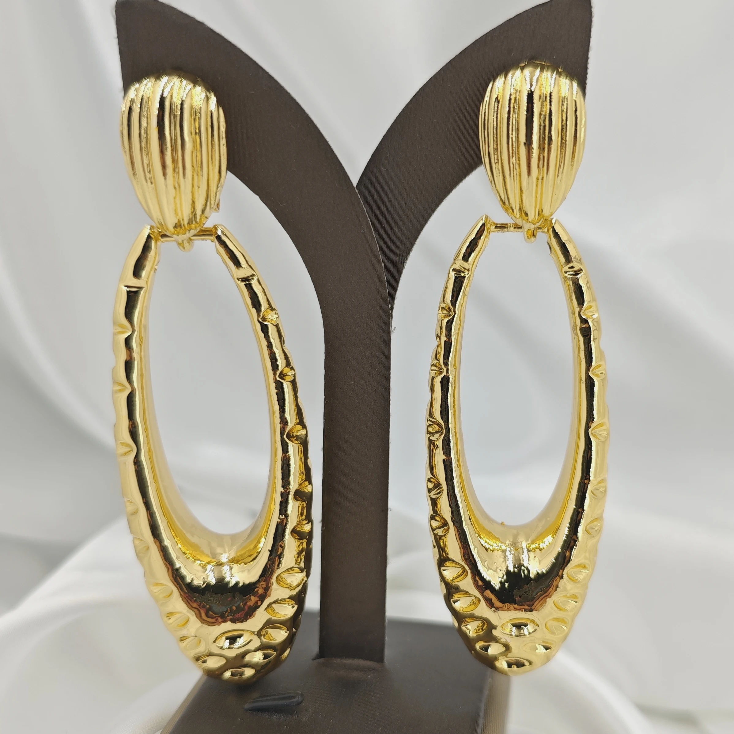 Новые модные женские серьги-кольца с геометрическим рисунком