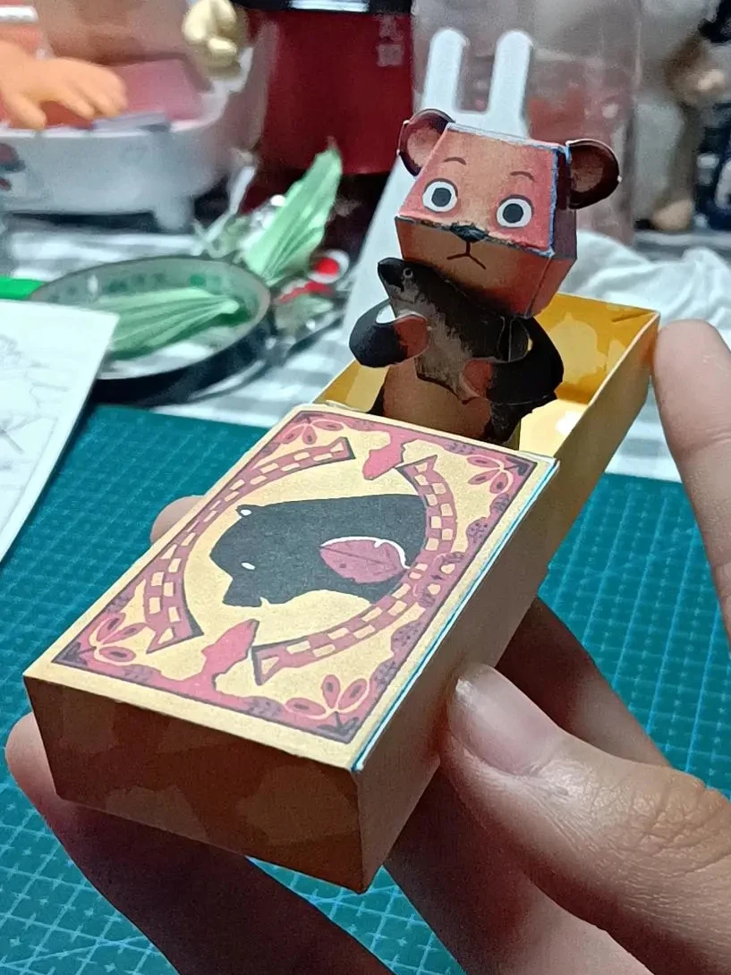 

Bouncing Toy Dynamic Paper Card Model Building Sets DIY Animal Vampire Model Educational Paper Toys with Tutorial Gift for Kids