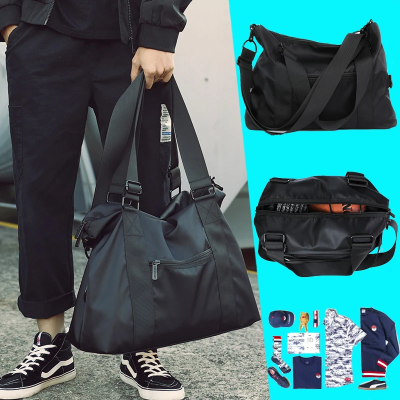 

Hand-Held Gym Fitness Bag Men's Business Travel Duffle Luggage Bag Short-Distance Light Casual Large-Capacity Shoulder Sport Bag