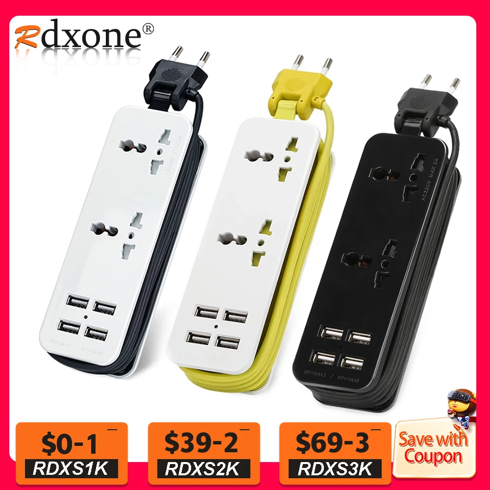 Дорожный удлинитель с USB-разъемом, 4,0 ММ, штепсельная вилка европейского стандарта, портативная универсальная розетка 1,5 м, выдвижная удлинительная розетка.