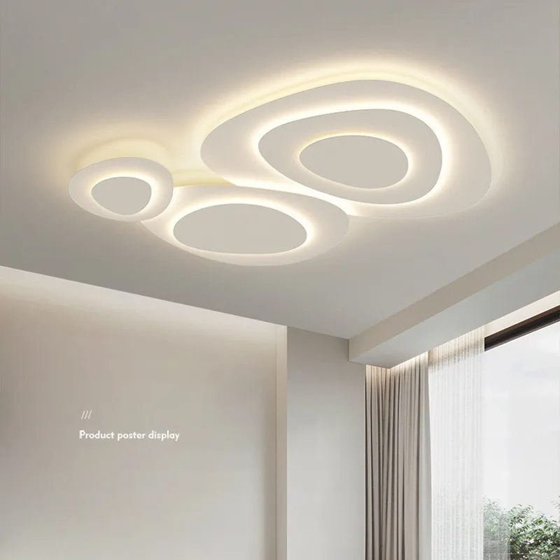 

Скандинавская потолочная светодиодная люстра в форме облака для гостиной, белая металлическая Потолочная люстра для спальни, комнатное освещение, потолочные светодиодные светильники