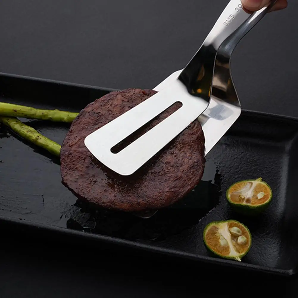 

3 в 1 кулинарные зажимы для стейка, стальной кухонный Зажим для барбекю, хлеба, щипцы для стейка, жареной посуды для барбекю, лопатка для жарки...