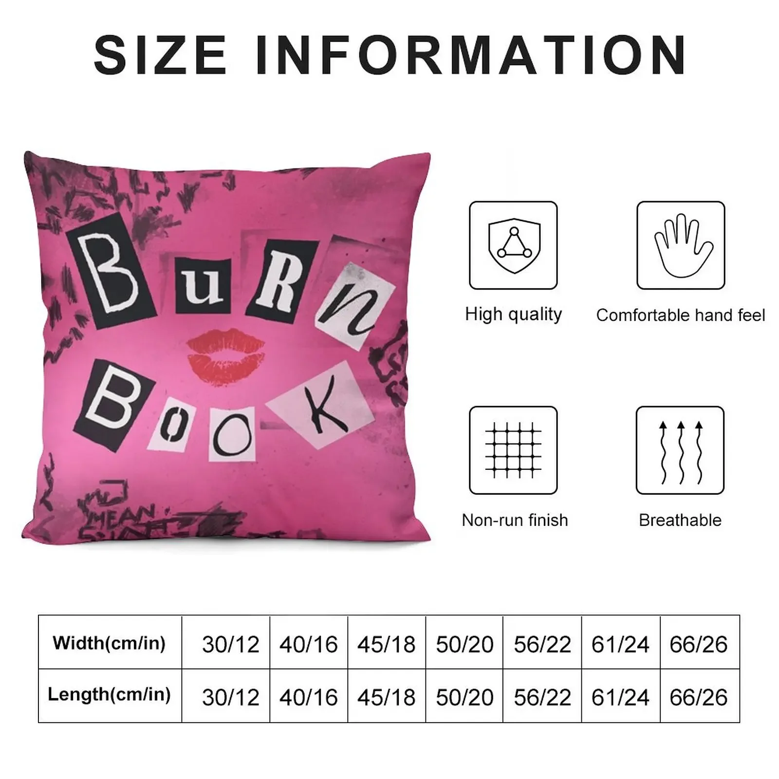 Mean Girls - книга ожогов декоративная подушка для дивана декоративные чехлы чехол