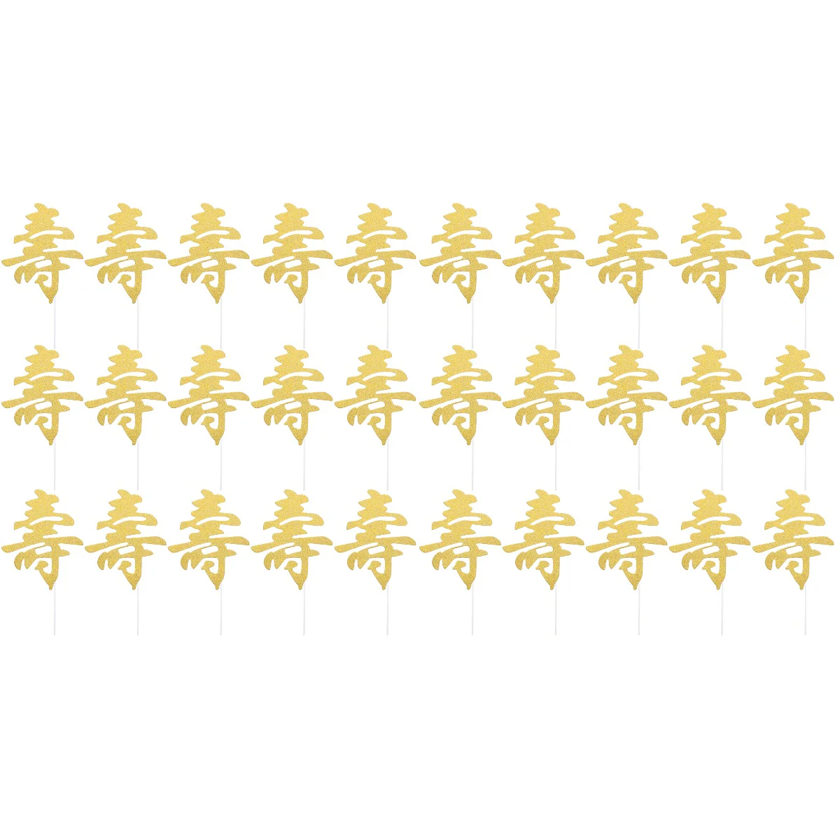 

Cupcake Birthdaytopper Longevity Chinese Elder Decoration Dessert Insert Glitter Stylish Decorationspaper Party Diy Decor