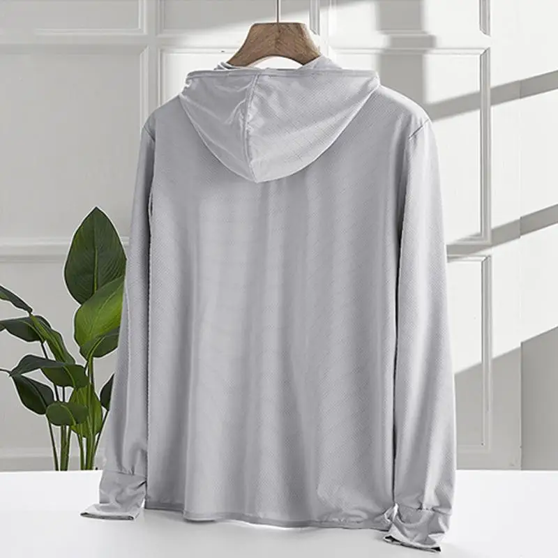 Sun Protection Clothing Summer Thin Ice Silk Breathable Long-Sleeve Running Sports Workout Quick-Drying Jacket Women UPF 50+ UV