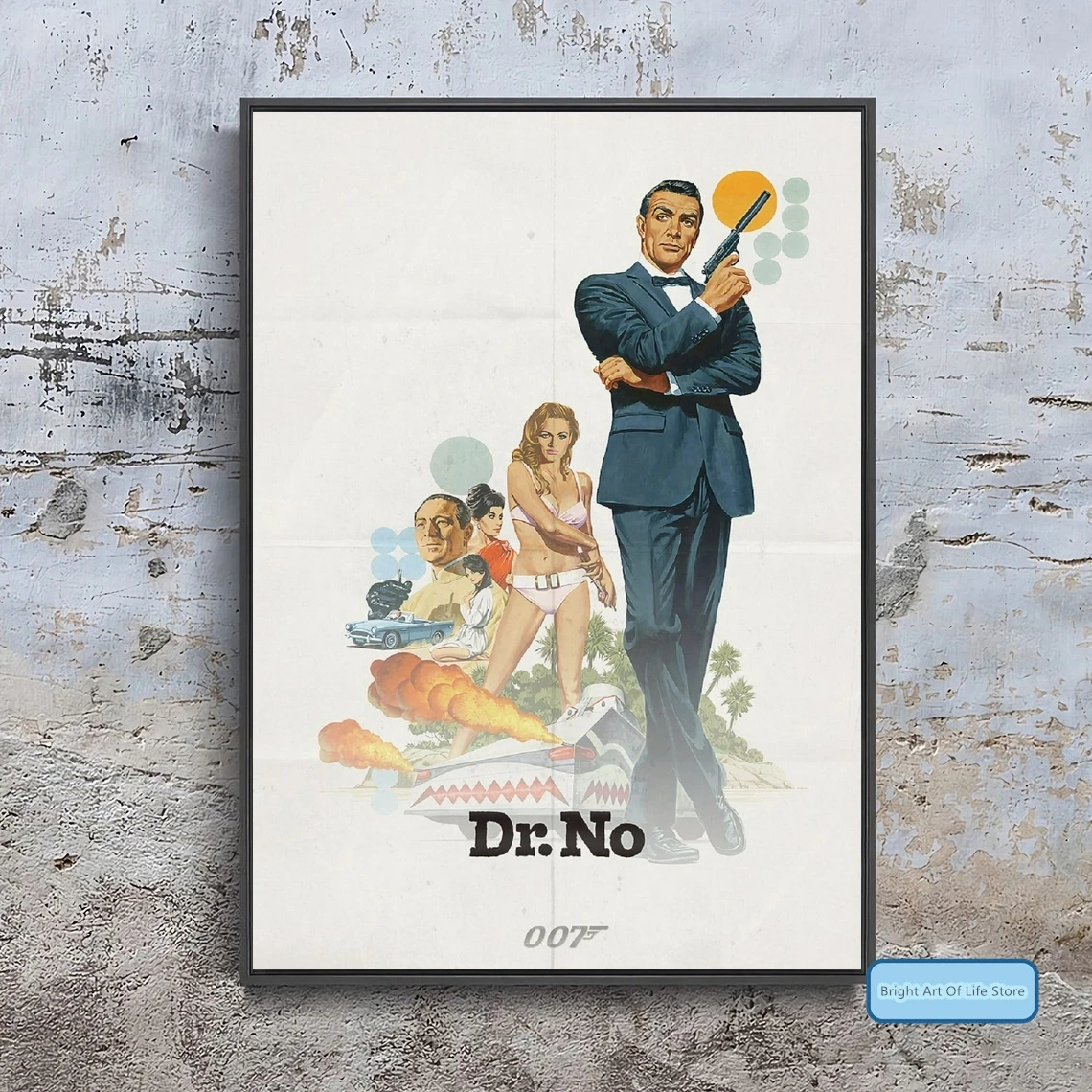 

Постер с фильмом Dr. No (1962), Обложка, фотопечать на холсте, настенное искусство, домашний декор (без рамки)