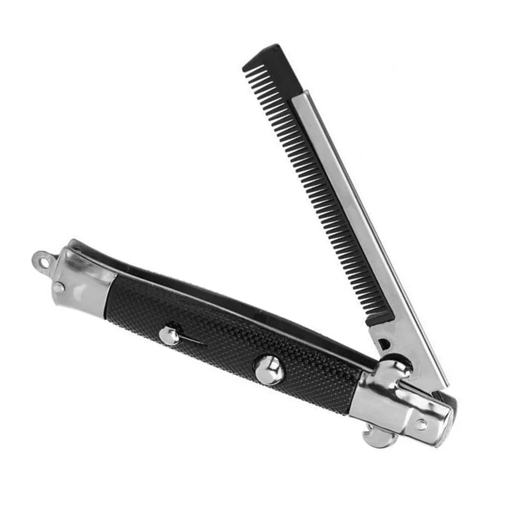 Складная металлическая пружинная расческа 3 шт. пластиковая ручка портативная