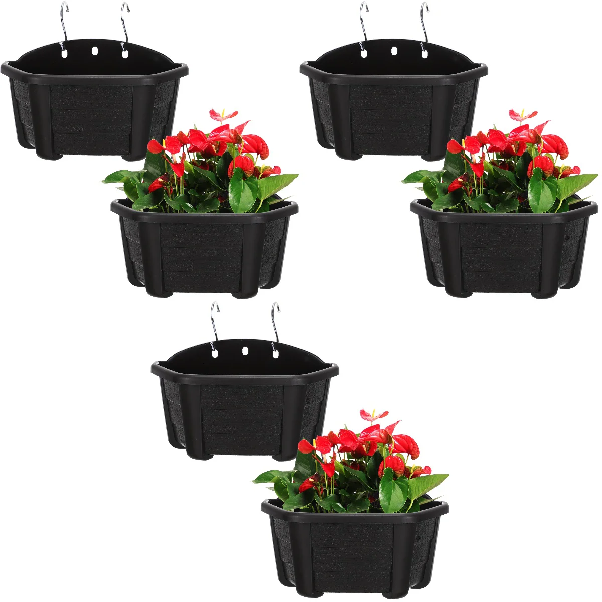 

Flower Basket Hanging Planter Wall Indoor Planters Outdoor Plants Buckets Fence