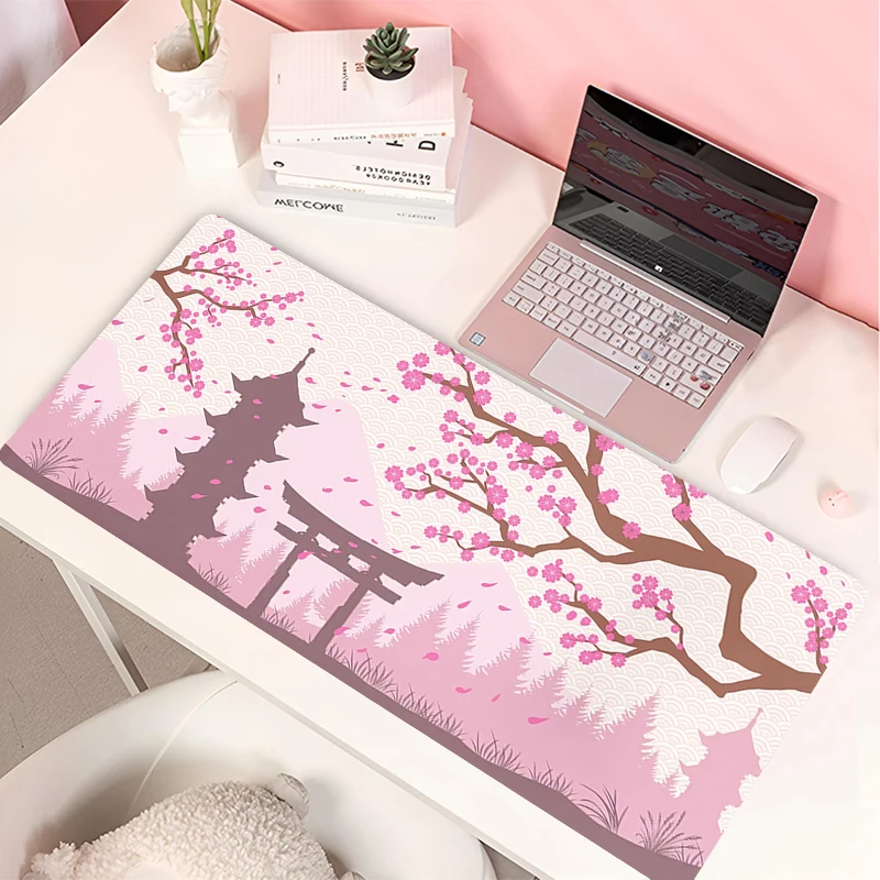 Сакура Тории Японский Коврик Для Мыши Розовый Аниме-стиль Настольный