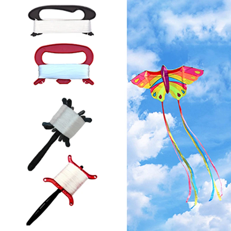 

1/2PCS Kite Thread Winder with 50/100 Meters Flying Kite Line D Shape Plastic Kite Line Board Flying Kites Line Outdoor Toys