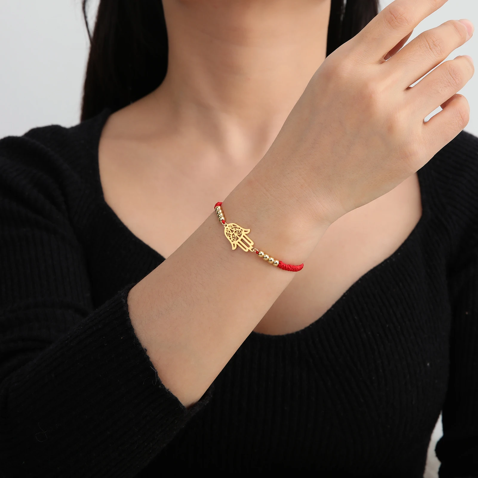 Unift Фатима женские подвески из нержавеющей стали веревочная цепочка ювелирные