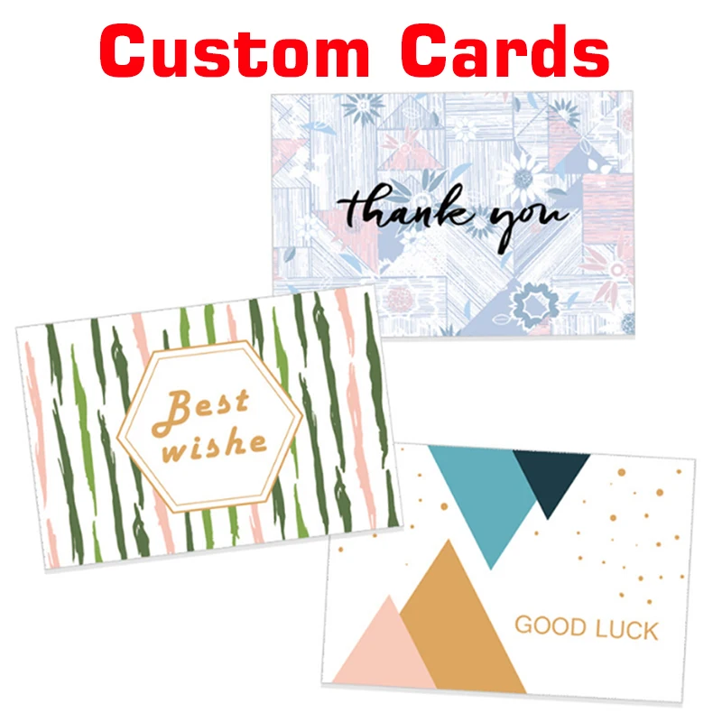 Custom Paper Cards 300g Personalized Logo Customize Wedding Invitation Greeting Postcards Bright Matte Business Cards Thank You
