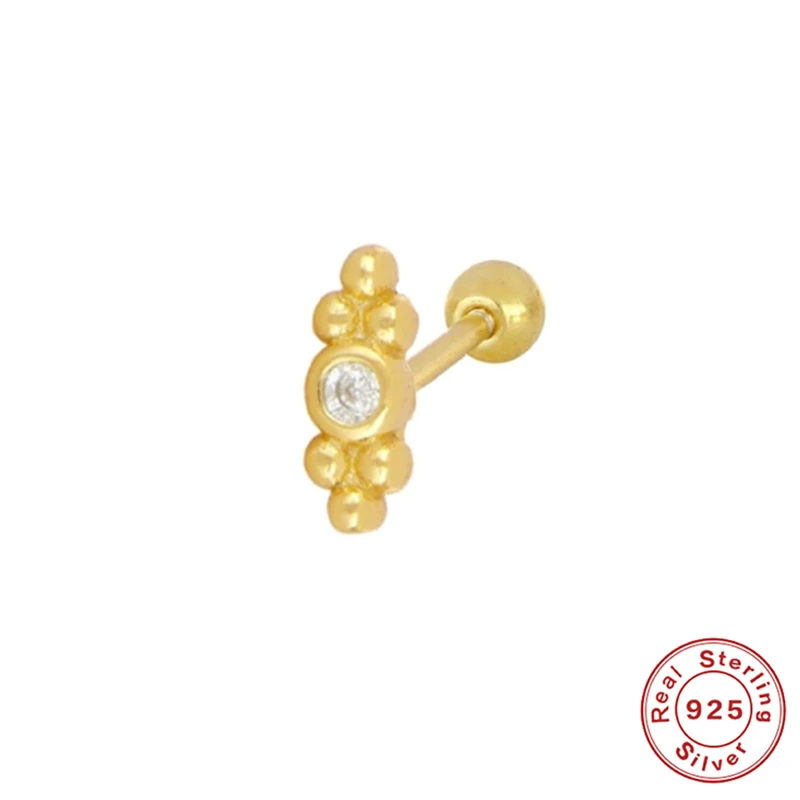 

Серьги-гвоздики из серебра 925 пробы с круглым Цирконом