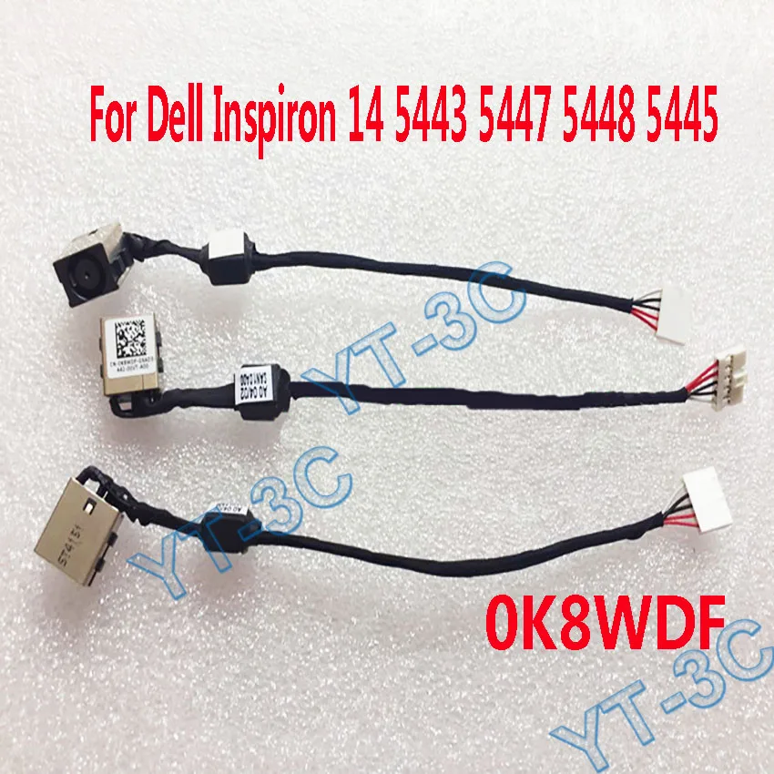 5-50Pcs New DC Power Cable Jack Charging Port Socket For Dell Inspiron 14 5443 5447 5448 5445 Computer Connection Power Cable