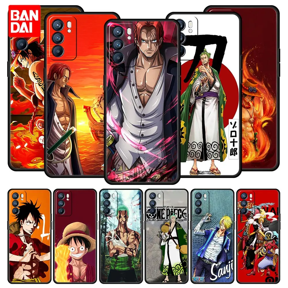 

Zoro Rong One Piece Ace Anime Case for Oppo A3s A5s A9 A15 A31 A52 A53 A54 A74 A93 A94 F19 Pro 4G Cover Silicone Soft Capa Funda