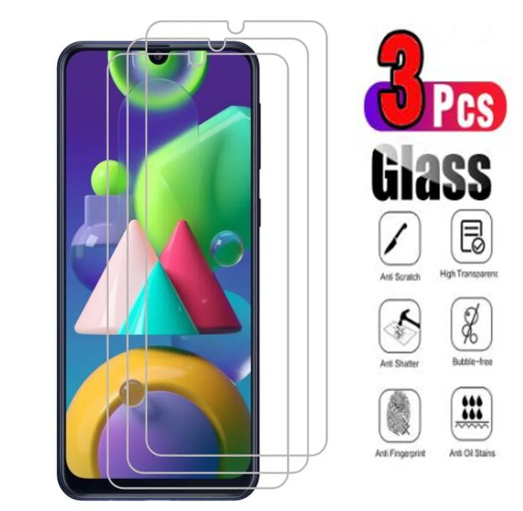 3 шт. твердое закаленное стекло для Samsung M31 M21 M11 S20 S10 Lite FE S6 S7 Защита экрана для Samsung M51 M10 M20 M30 M40 M01S F41