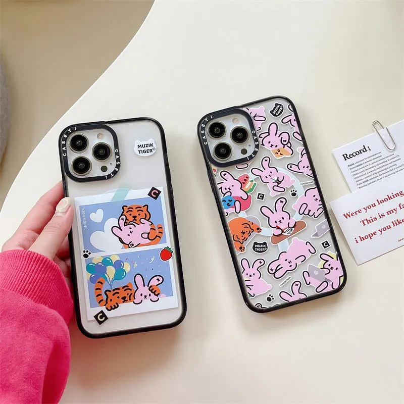 

CASETIFY Tiger Little White Rabbit Phone Cases For IPhone 14/13/12/11/X/XR/XS 14/13/12/11 Pro Max XS MAX Shockproof Soft Cover