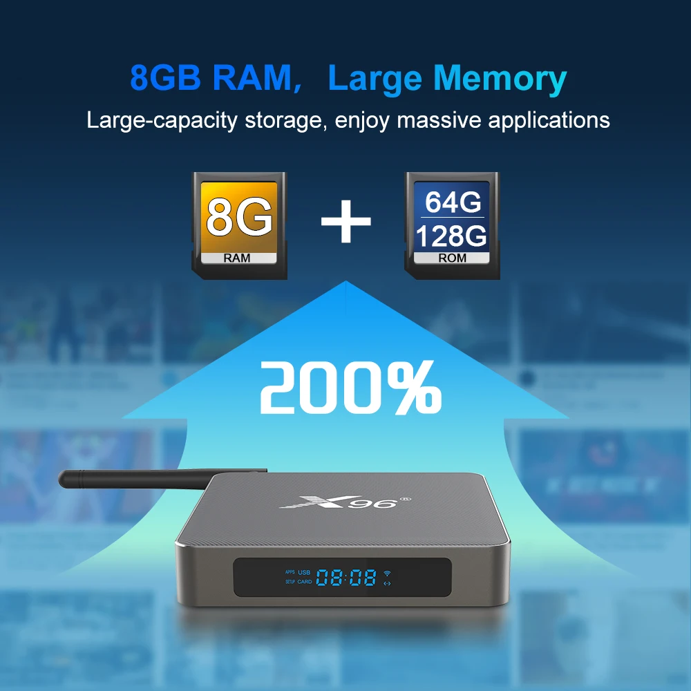 ТВ-приставка X96 X6 на Android 2 4 ГГц и телефон два Wi-Fi LAN 1000 м BT4.0 медиаплеер HD 8K 0 X96X6