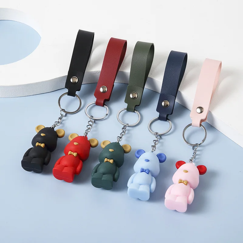 

Cute Bear Keychain The Bear Pendant For Women and Man Bag Car Keychain Mobile Phone Fine Jewelry Accessories Kids Girl