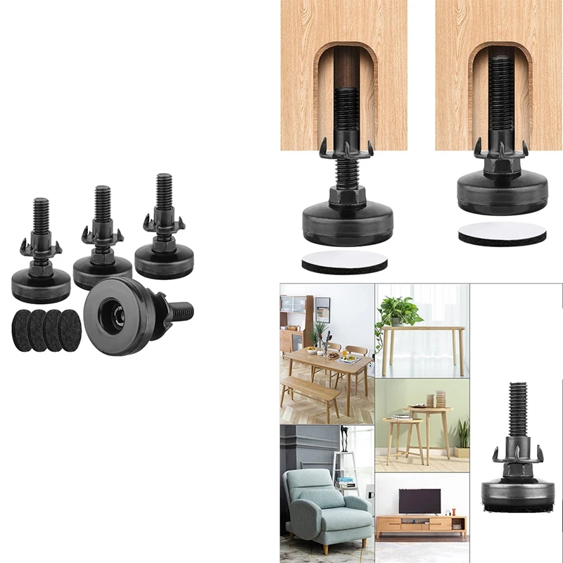 

Furniture Levelers Heavy Duty Furniture Leveling Feet Adjustable Leg Levelers For Cabinets Tables Chairs Raiser