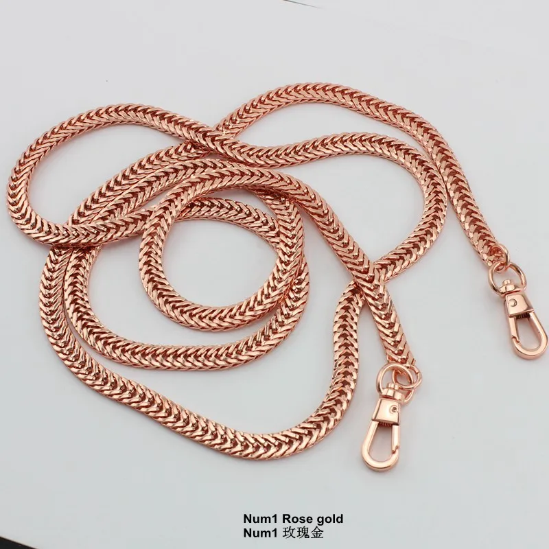 10pcs 7mm High Grade Width bag strap Snake chain purse handle purse metal strap replaced handbag strap bag parts