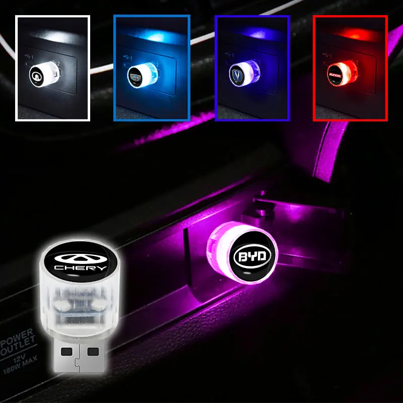1 шт. автомобильный мини-USB светодиодный индикатор окружающего освещения