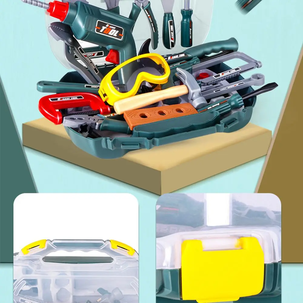 

Набор инструментов для ремонта детских игрушек, электрическая дрель, винтовой ящик для детских принадлежностей, Настольная игрушка для ими...