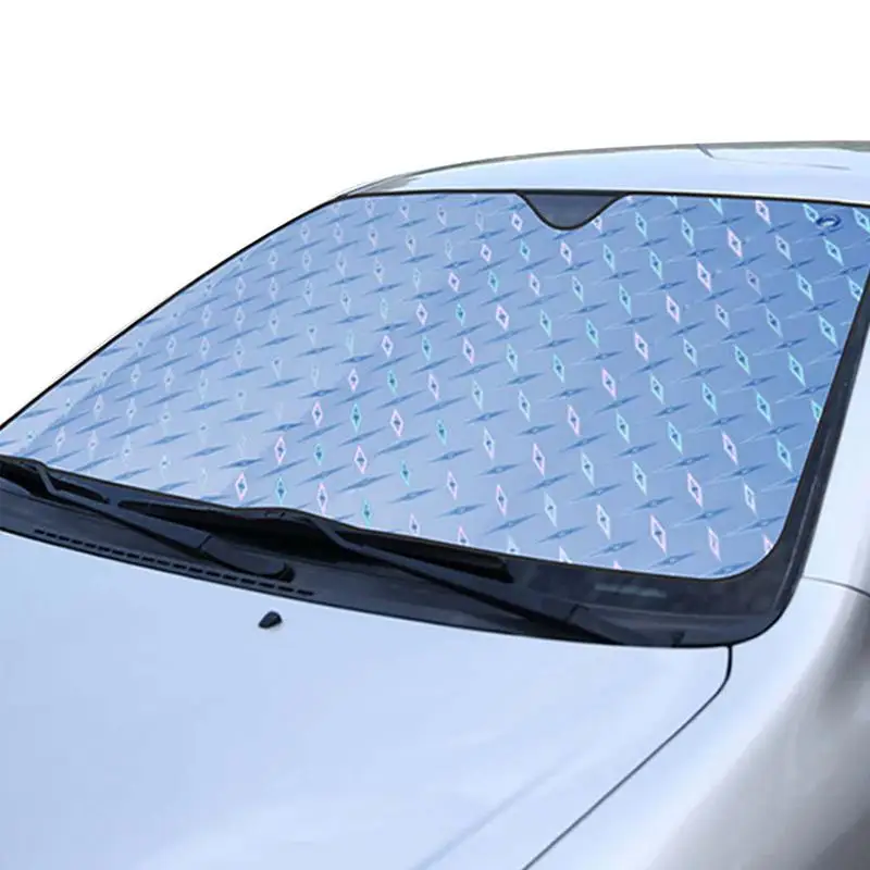 

Car SunShade Windshield Accordion Fold able Windshield Cover SunShade 5-Layer UV Protection Iridescent Sun Shield Visor for Car
