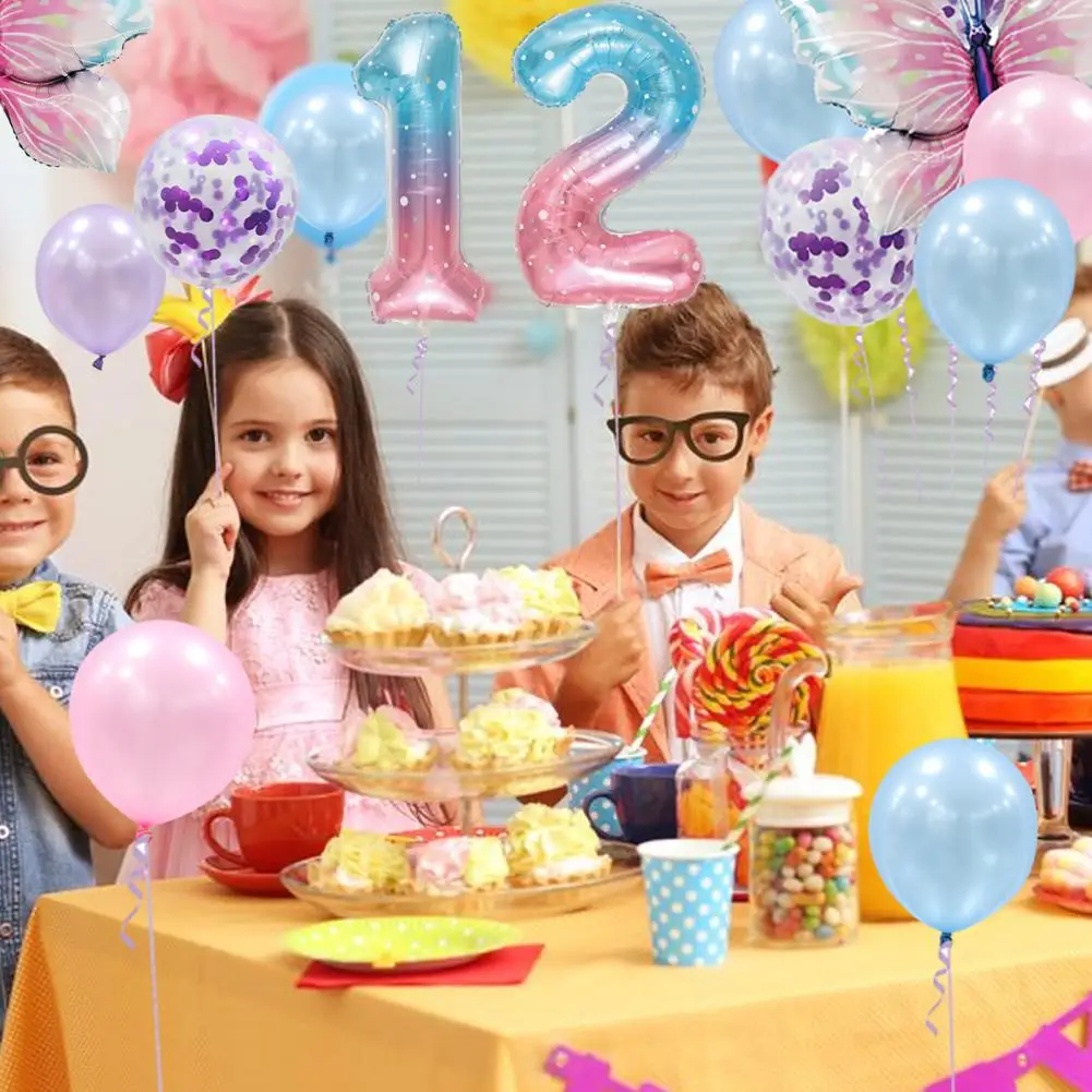 

Spring Party Decorations with Butterfly Balloons Vibrant Butterfly Number Balloon Set for Versatile for Baby's for Special
