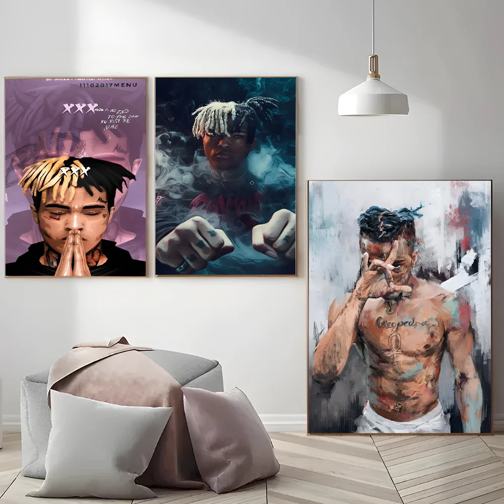 XXXT Tentacion Рэпер Аниме Постер Наклейка Ретро Ностальгический Современный Стиль