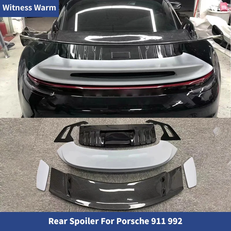 Для Porsche 911 992 Carrera GT3 стиль углеродное волокно авто спойлер для крыла задний