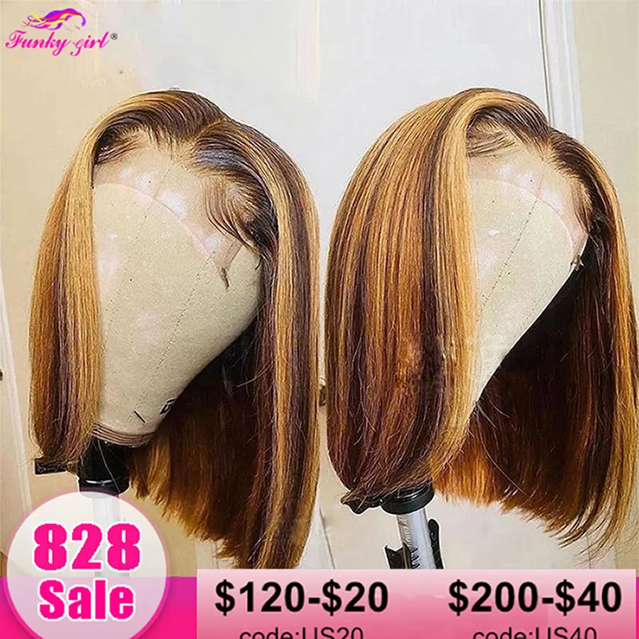 Ed 13x4 Lace Front Human Hair Wigs For Women Straight Bob Wig Lace Closure Wig