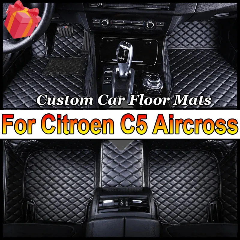 Car Floor Mats For Citroen C5 Aircross 2018~2022 Leather Mat Durable Pad Auto Rugs Carpets Interior Parts Accessories 2019