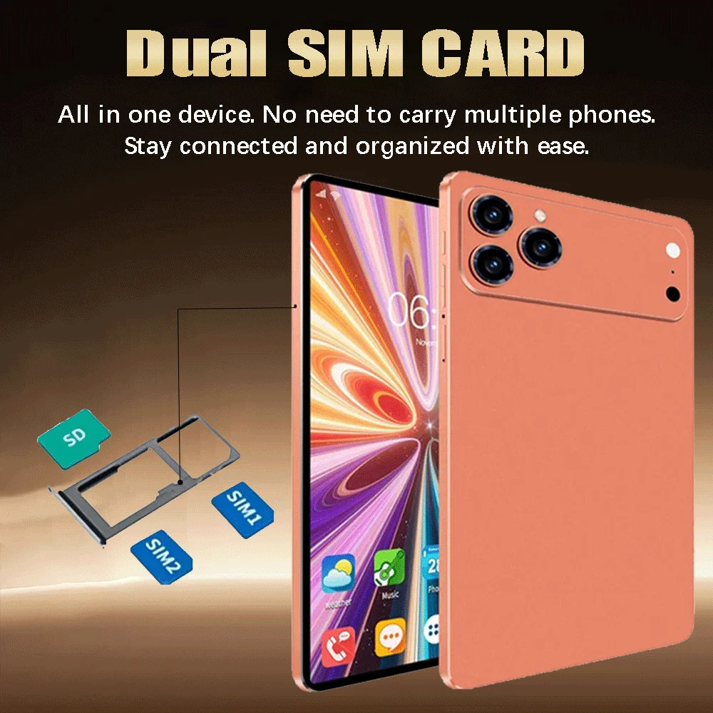 Новый планшет 2026 Pad 17 Pro Max, 11 дюймов, 24 ГБ + 2 ТБ, Android 16, Snapdragon 8 Gen 3, 20000 мАч, 5G, две SIM-карты, мини-ПК (art.: 3920db089888a) - 3920db089888a