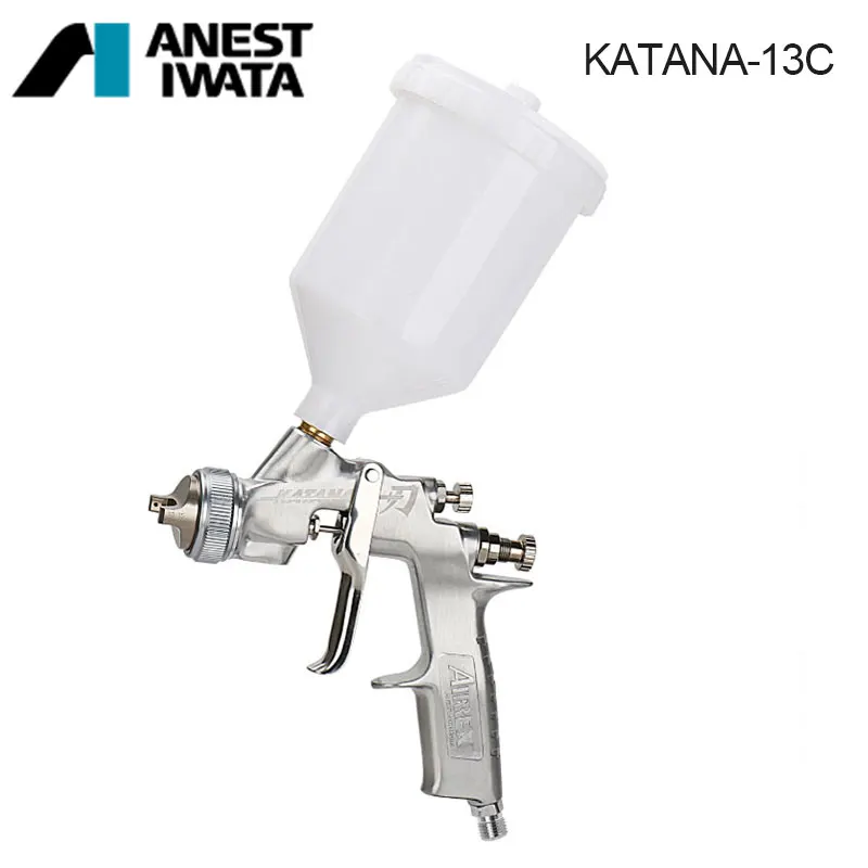 Japan Original ANEST IWATA Spray Gun KATANA 13C Hand Manual Pistol Air Painting Sprayer，AZ3 Black Finish Spray Gun