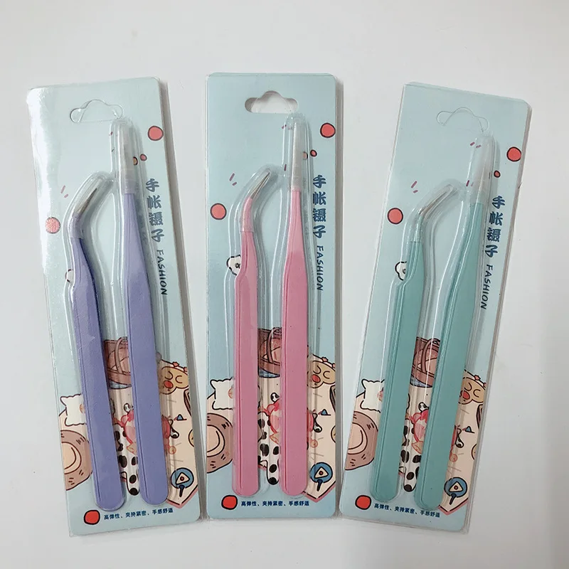 

Jellypal BOBO 2PCS Tweezers Scrapbook Sticker Washi Tape Picking Multi-Tool Stationery DIY Junk Journal Album School Supplies