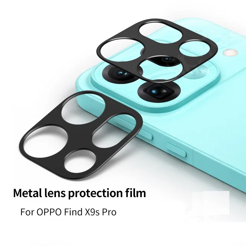 Фото Защитная пленка для камеры Oppo Find X9s Pro: металлическая рамка-накладка от царапин, ультратонкая, с вырезами, для защиты объектива №1