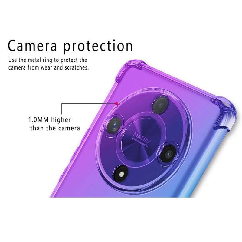 Противоударный чехол из ТПУ с градиентной подушкой безопасности для Honor Magic 6 Lite 5 4